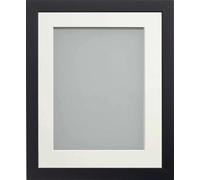 Frame Company Allington Black Photo Frame with Off-White Mount, 9x7 for 8x6 inch, fitted with perspex