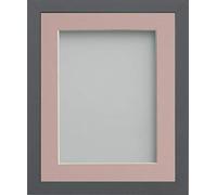 Frame Company Allington Grey 14x11 with Pink Mount for A4, Fitted with Glass