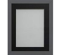 Frame Company Allington Grey 20x16 with Black Mount for 15x10 inch, Fitted with Glass