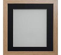 Frame Company Allington Range Beech Picture Photo Frame with Black Mount Mount, 12x10 for pic size 10x8' * Choice of Sizes* Fitted with Glass