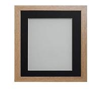 Frame Company Allington Range Beech Picture Photo Frame with Black Mount Mount, 9x7 for pic size 7x5' * Choice of Sizes* Fitted with Glass