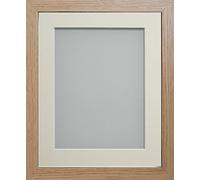 Frame Company Allington Range Beech Picture Photo Frame with Ivory Mount Mount, 18x14 for pic size 16x12' * Choice of Sizes* Fitted with Glass