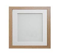 Frame Company Allington Range Beech Picture Photo Frame with White Mount Mount, 14x11 for pic size 12x8' * Choice of Sizes* Fitted with Glass