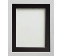 Frame Company Allington White 14x11 inch Frame With Black Mount For Image 12x8 inch *Choice of sizes* Fitted with Real Glass
