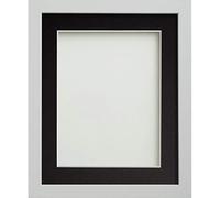 Frame Company Allington White 9x7 inch Frame With Black Mount For Image 6x4 inch *Choice of sizes* Fitted with Real Glass