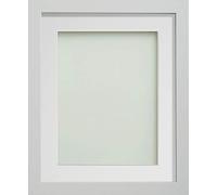 Frame Company Allington White Photo Frame with White Mount, 8x6 for 6x4 inch, fitted with perspex