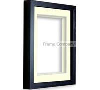 Frame Company Black 12x10 inch Box Frame With Ivory Mount for Image 8x6 inch *Choice of Size and Mount Colour* Fitted with Real Glass