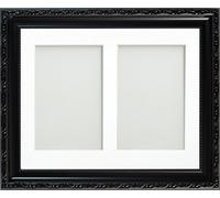 Frame Company Brompton Black Multi-Aperture Photo Frame with Mount, 10x8 for 6x4 (x2) * Choice of Mount Design* NEW