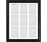 Frame Company Brompton Black Multi-Aperture Photo Frame with Mount, 20x16 for 6x4 (x9) * Choice of Mount Design* NEW