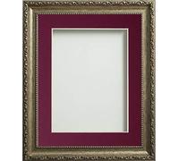 Frame Company Brompton Bronze 18x14 inch Frame With Plum Mount for Image 14x10 inch *Choice of sizes* Fitted with Real Glass