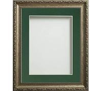 Frame Company Brompton Bronze A2 Photo Frame with Bottle Green Mount for A3 | Fits a A3 photo with mount or a A2 photo without mount, Frame size A2, Overall approx 19.1x26, Perspex Front
