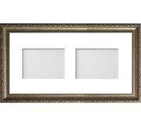 Frame Company Brompton Bronze Multi-Aperture Photo Frame with Mount, 20x10 for 7x5 (x2 landscape) * Choice of Mount Design* NEW