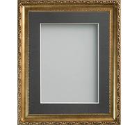 Frame Company Brompton Gold 12x10 Frame with Grey Mount for 6x4