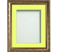 Frame Company Brompton Gold A2 Frame With Lemon Bon Bon Mount for Image A3 *Choice of sizes* Fitted with Perspex