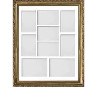 Frame Company Brompton Gold Multi-Aperture Photo Frame with Mount, 20x16 for 7x5 (x2) 6x4 (x7) * Choice of Mount Design* NEW