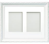 Frame Company Brompton White Multi-Aperture Photo Frame with Mount, 14x11 for 7x5 (x2) * Choice of Mount Design* NEW