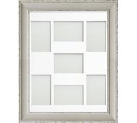 Frame Company Brooke Range 20 x 16 Inches Moonstone Grey Picture Photo Frame with White 2 Aperture Mount for Image Size 6 x 4 Inches, Mix