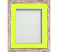 Frame Company Camber Range Brown Picture Photo Frame with Lemon Bon Size, A3 Mounted for 13x9-inch Image