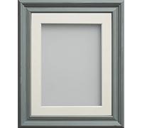 Frame Company Campbell Range Rustic Blue 24x18 inch Picture Photo Frame with Ivory Mount for Image 19x13 inch *Choice of Sizes* Fitted with Perspex