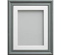 Frame Company Campbell Range Rustic Blue 24x18 inch Picture Photo Frame with White Mount for Image 19x13 inch *Choice of Sizes* Fitted with Perspex