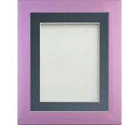 Frame Company Candy Range Peony Picture Photo Frames with Blue Mount, 24x18 for 18x12 *Choice of Sizes and Colours* Fitted with Perspex