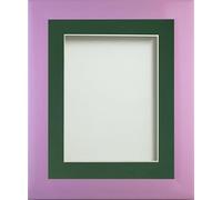 Frame Company Candy Range Peony Picture Photo Frames with Bottle Green Mount, 18x14 for 14x10 *Choice of Sizes and Colours* Fitted with Real Glass