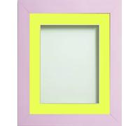 Frame Company Candy Range Peony Picture Photo Frames with Lemon Bon Bon Mount, 18x14 for 14x10 *Choice of Sizes and Colours* Fitted with Real Glass