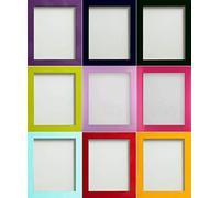 Frame Company Candy Range White Picture Photo Frame, 6x4 inch Fitted With High Clarity Perspex *Choice of 11 Colours*