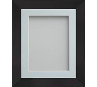 Frame Company Carlton Range 12X10-Inch Black Picture Photo Frame with Light Blue Mount For Image Size 8X6-Inch