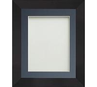 Frame Company Carlton Range 16X12-Inch Black Picture Photo Frame with Blue Mount For Image Size 14X10-Inch
