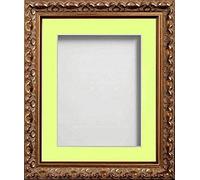 Frame Company Charleston Range Gold 12x10 inch Frame With Lemon Bon Bon Mount for Image 10x8 inch *Choice of Sizes* Fitted with Real Glass