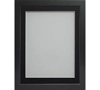 Frame Company Connolly Range Black Wooden Picture Photo Frame with Black Mount, 12x10 for pic size 10x8 *Choice of Sizes* Fitted with Real Glass
