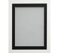 Frame Company Connolly Range White Wooden Picture Photo Frame with Black Mount, 16x12 for pic size 12x10 *Choice of Sizes*