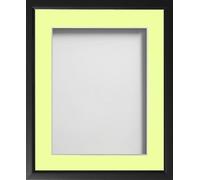 Frame Company Drayton Black 12x10 Frame with Lemon Bon Bon Mount for 6x4
