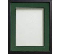 Frame Company Drayton Black 9x7 Frame with Bottle Green Mount for 8x6