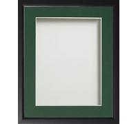 Frame Company Drayton Black A4 Frame with Bottle Green Mount for A5