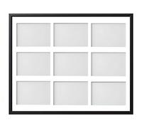 Frame Company Drayton Multi Aperture Photo Frame, Black, 20x16 for 6x4 inch (x9)