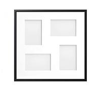 Frame Company Drayton Multi Aperture Photo Frame, Black, 40x40cm for 6x4 inch (x4 mix)