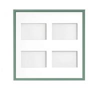 Frame Company Drayton Multi Aperture Photo Frame, Green, 40x40cm for 6x4 inch (x4)