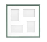 Frame Company Drayton Multi Aperture Photo Frame, Green, 40x40cm for 6x4 inch (x4 mix)