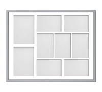 Frame Company Drayton Multi Aperture Photo Frame, Grey, 20x16 for 6x4 inch (x7) 7x5 inch (x2)