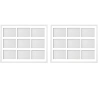 Frame Company Drayton Multi Aperture Photo Frame, White, 20x16 for 6x4 inch (x9) (Pack of 2)