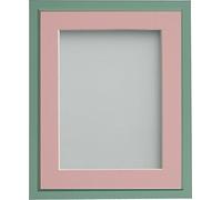 Frame Company Drayton Range 12x10-inch Green Picture Photo Frame with Pink Mount For Image Size 10x8-inch