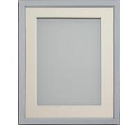 Frame Company Drayton Range A4 Grey Picture Photo Frame with Ivory Mount For Image Size A5