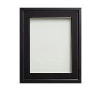 Frame Company Drayton Range Black Frame with Black Mount, 5x5 for 3.5x3.5 *Choice of Sizes* Fitted with Real Glass
