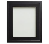 Frame Company Drayton Range Black Frame with Black Mount, A4 for 10x6 *Choice of Sizes* Fitted with Real Glass