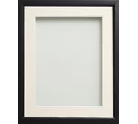 Frame Company Drayton Range Black Frame with Ivory Mount, 14x11 for A4 *Choice of Sizes* Fitted with Real Glass