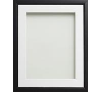 Frame Company Drayton Range Black Frame with White Mount, 10x8 for 8x6 *Choice of Sizes* Fitted with Real Glass