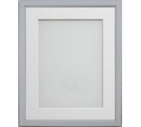 Frame Company Drayton Range Picture Photo Frame with White Mount For Image Size A4, Grey, 14 x 11-Inch