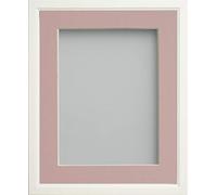Frame Company Drayton Range White 10x8 inch Picture Photo Frame with Pink Mount for Image 6x4 inch * Choice of Sizes*